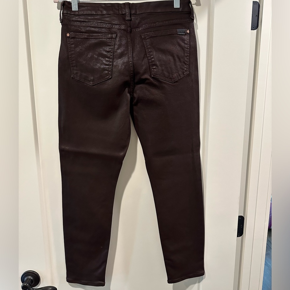 Jen 7 for all mankind Brown shimmer jeans. Ankle skinny, size 8.